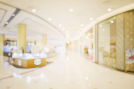 blur image of people shopping in department store with bokeh background.の写真素材