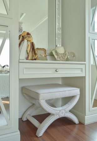 Classic white color dressing tableの写真素材