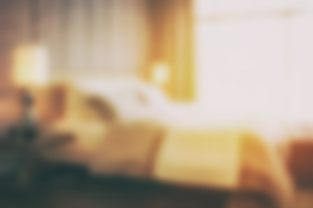 Blurred background bedroom in modern intrior styleの写真素材