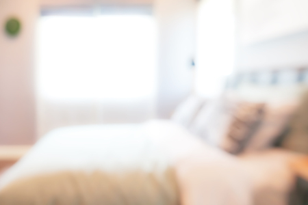 Defocused comfy bedroom interiorの写真素材