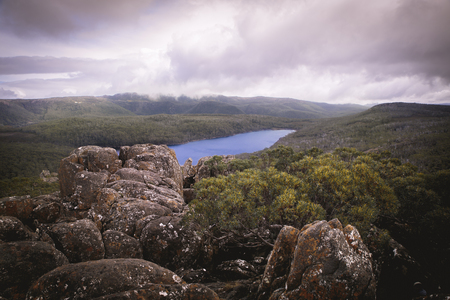View lake Tasmaniaの写真素材