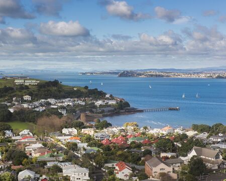 Iconic high view point of Auckland cityの写真素材