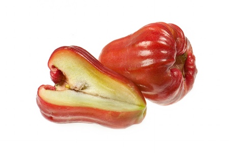Rose apples or chomphu isolated on white backgroundの写真素材