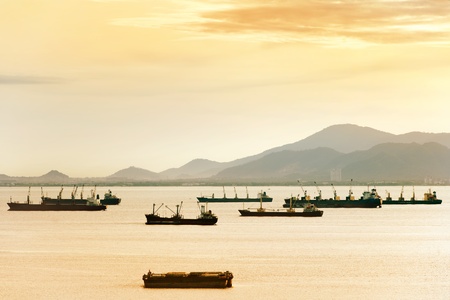 large ship on sea のeditorial素材