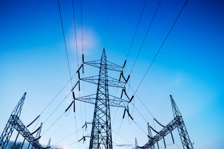 High voltage tower  lines 