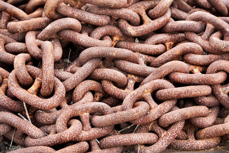 Old rusty   chain 