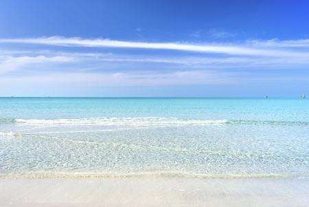 sand beach and waves of thai Seaの写真素材