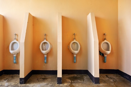 dirty public toilet for maleの写真素材