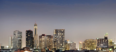 view of bangkok city at night