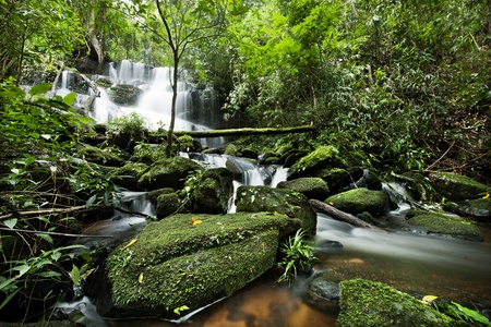waterfall in thai national park  In the deep forest on mountain の写真素材