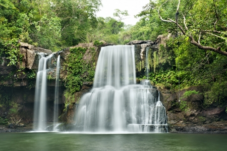 waterfall in thai national park  In the deep forest on mountain の写真素材