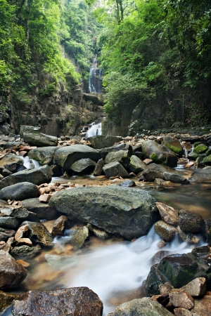 waterfall in  national park , Chanthaburi , thailandの写真素材