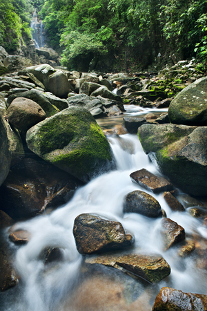 waterfall in  national park , Chanthaburi , thailandの写真素材