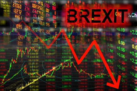 Brexit effect in stock marketの写真素材