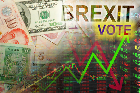 Brexit effect in stock marketの写真素材