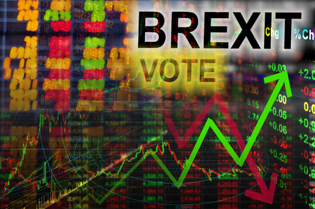 Brexit effect in stock marketの写真素材