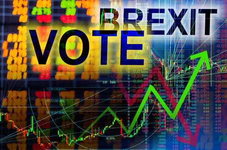 Brexit effect in stock marketの写真素材