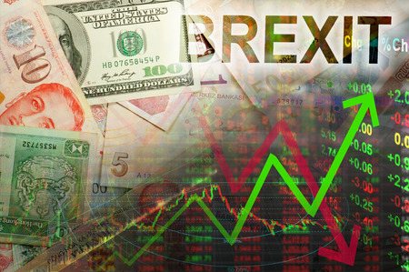 Brexit effect in stock marketの写真素材