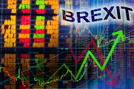 Brexit effect in stock marketの写真素材