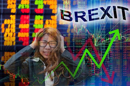 Brexit effect in stock marketの写真素材