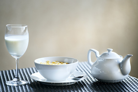 Milk and cerealの写真素材