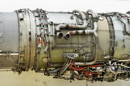 Old turbo jet engineの写真素材