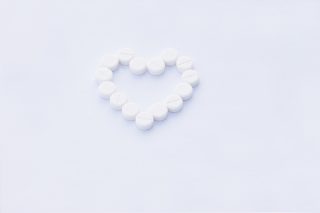 Tablets of pill isolate on white background.の写真素材