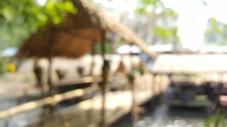 bokeh blurs river bridge abstract backgroundの写真素材