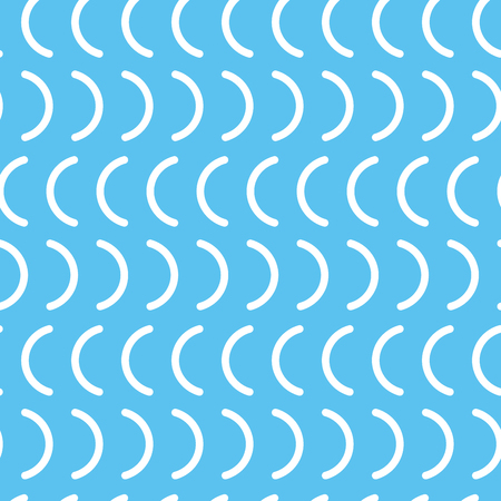 seamless white line curve abstract pattern with blue background, copy space for text, pastel theme, partially preview image for each patternのイラスト素材