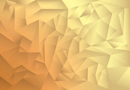 polygon pattern abstract background, gold and brown theme shade, illustration, copy space for textのイラスト素材