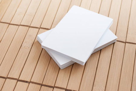 mock up book on white backgroundの写真素材