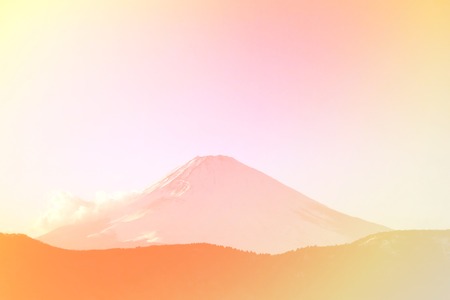fuji mountain in the dream bright background.の写真素材
