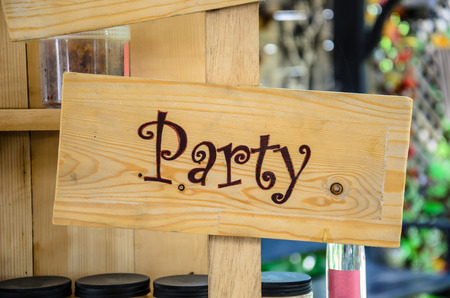 Party bar sign indoorの写真素材