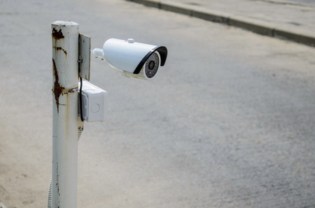 Surveillance Security Camera or CCTV in Thailandの写真素材