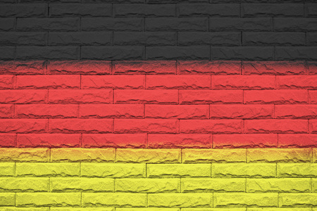 Germany brick wall background, National flagの写真素材