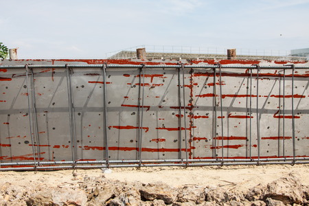 Reinforcement metal framework for concrete pouringの写真素材