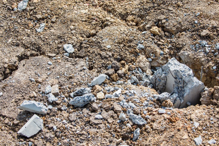 Construction garbage in construction site