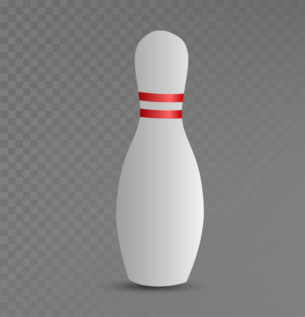 Vector Illustration bowling skittles. Isolated on a transparent background. Vector Illustrationのイラスト素材