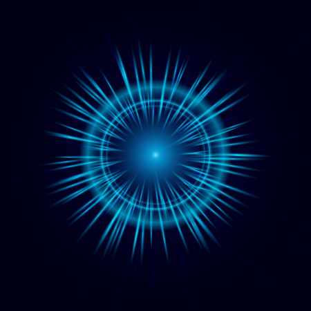 Tehno blue Glow light effect. Vector illustration.のイラスト素材