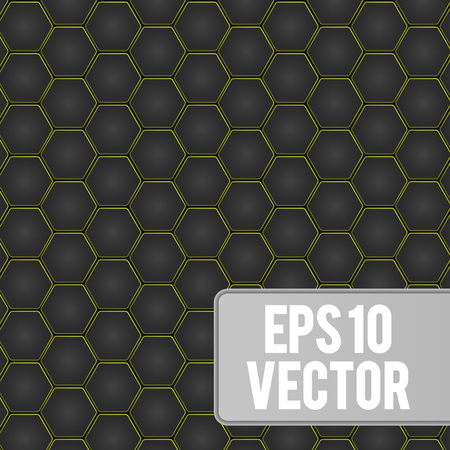 Abstract vector illustration with hexagonal structure and backlighting.のイラスト素材