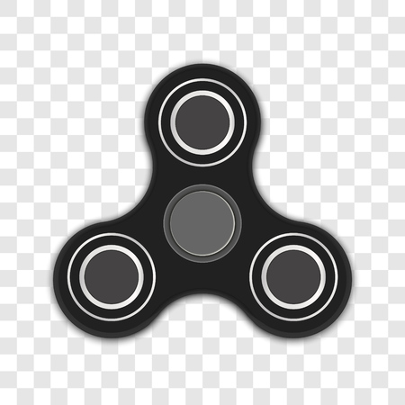 Realistic Hand spinner flat vector illustration isolated on transparent background. business templates . Vector illustration.のイラスト素材
