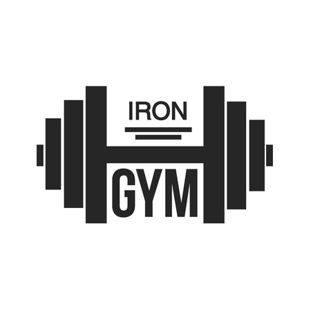 Vector logo design for fitness club iron gym.のイラスト素材