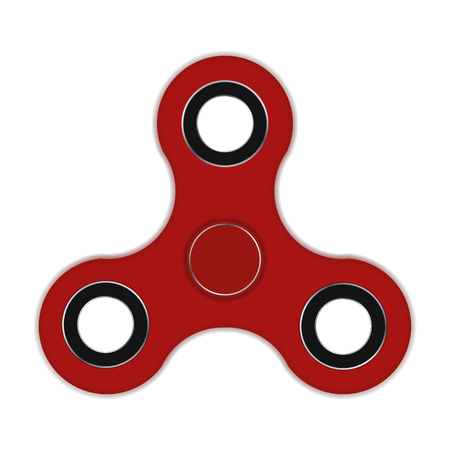 Red Hand spinner vector illustration.  Vector illustration isolated on white backgroundのイラスト素材