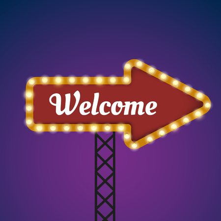 Shining retro billboard.のイラスト素材