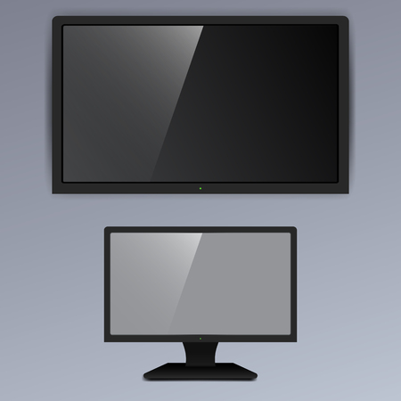 Realistic TV screen lcdのイラスト素材
