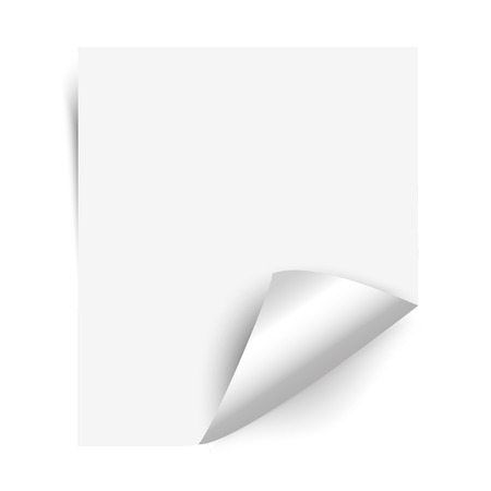 Curly page corner realistic illustration.のイラスト素材