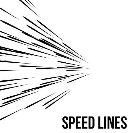 Comic book black and white radial speed lines background. Explosion vector illustrationのイラスト素材