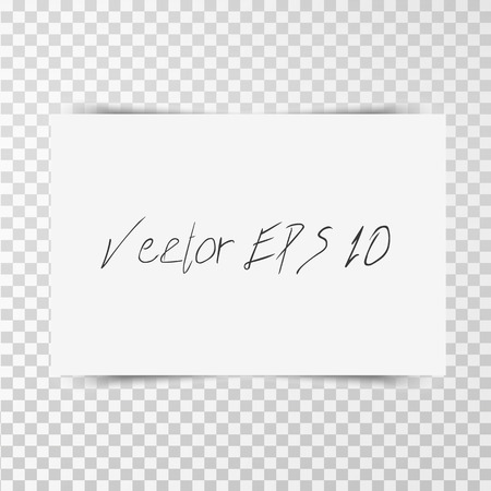 Realistic white empty sheet of sticker paper isolated on transparent background.のイラスト素材