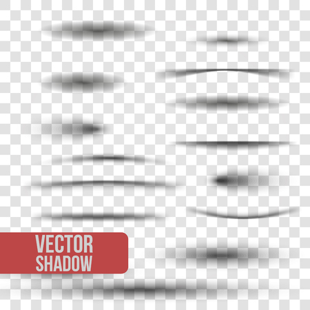 Oval shadow with soft edges isolated on transparent background set for product design.のイラスト素材
