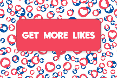 Social Network  Like and Heart icons for live stream video chat likes design template. Seamless pattern Elements for Web, App, Poster, Brochure, Flyer isolated on white background.のイラスト素材